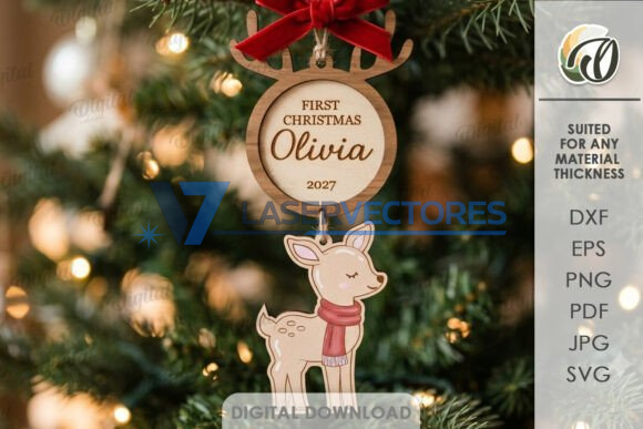 Paquete de adornos navideños para la primera Navidad del bebé - Imagen 2