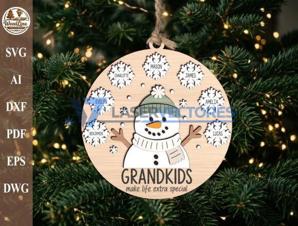 Adorno navideño personalizado para nietos - Imagen 2