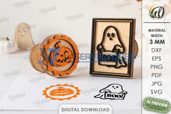 Paquete de sellos de Halloween - Imagen 5