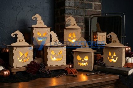 Caja de linterna de bruja de Halloween