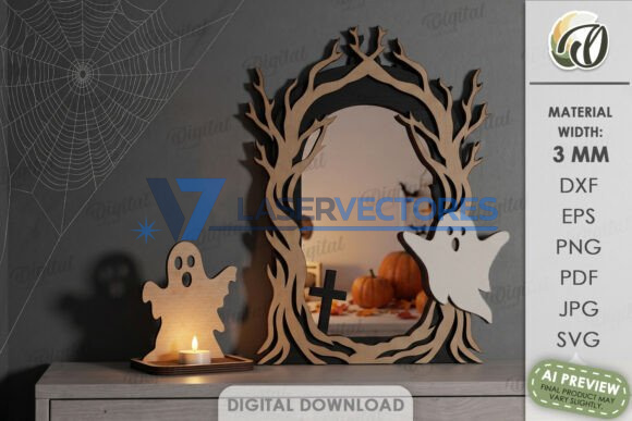 Paquete de portavelas con forma de sombra de Halloween - Imagen 4