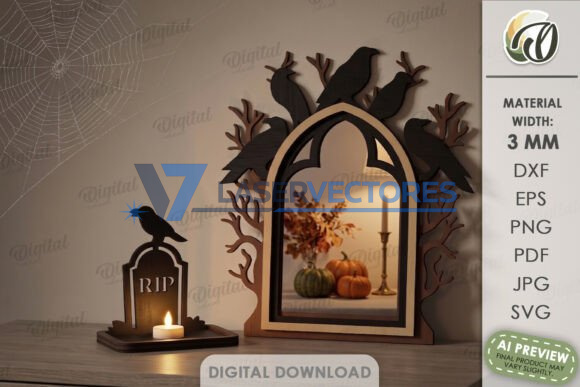 Paquete de portavelas con forma de sombra de Halloween - Imagen 10