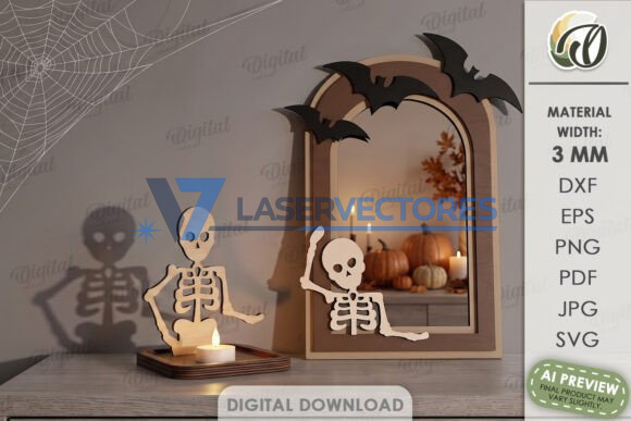 Paquete de portavelas con forma de sombra de Halloween - Imagen 11