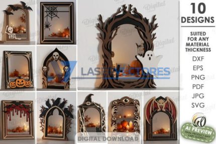 Marcos de espejo de Halloween