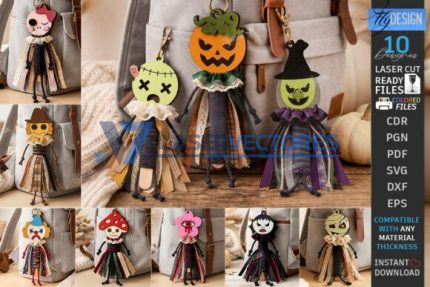 Paquete de llaveros de Halloween