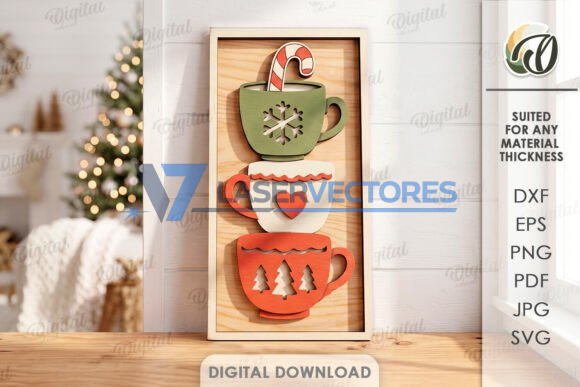 Paquete triple de letreros navideños para pared - Imagen 2