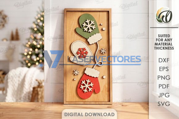 Paquete triple de letreros navideños para pared - Imagen 4