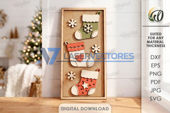 Paquete triple de letreros navideños para pared - Imagen 7