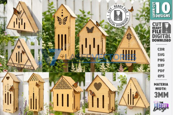 Paquete de casas de mariposas