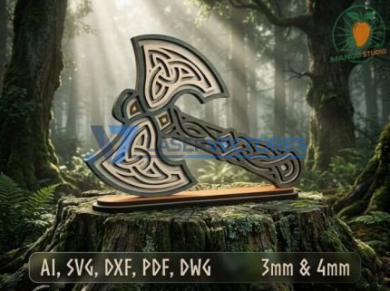 Hacha vikinga superpuesta