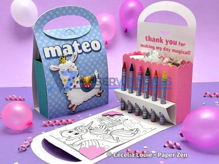 Maleta para colorear con soporte para crayones