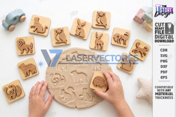 Paquete de sellos de madera Montessori - Imagen 3