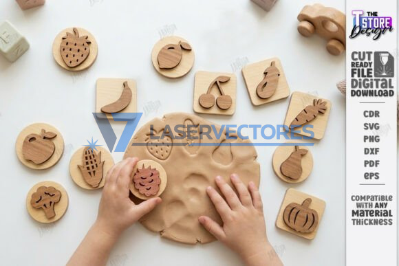 Paquete de sellos de madera Montessori - Imagen 6