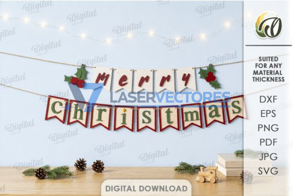 Paquete de banderines navideños - Imagen 3