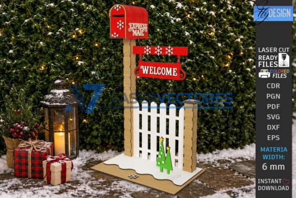 Paquete de postes de buzón navideños - Imagen 3