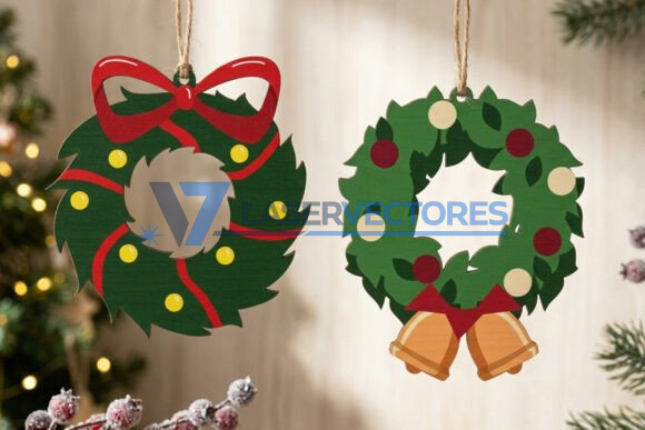 Juego de adornos de coronas navideñas - Imagen 3
