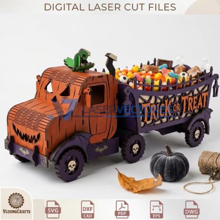 Camión de dulces de calabaza de Halloween