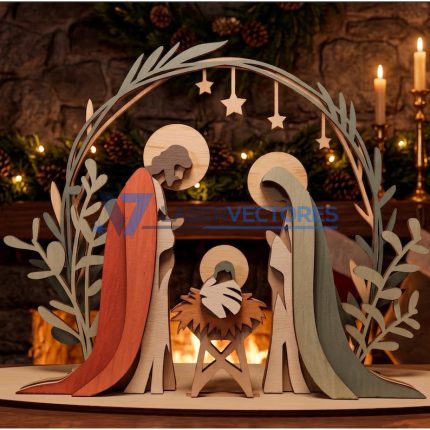 Pesebre belen Navideño de la Sagrada Familia en Capas
