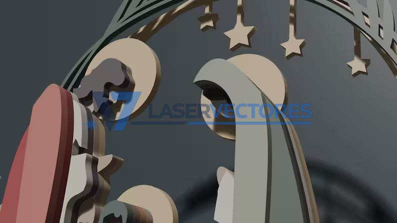 Pesebre belen Navideño de la Sagrada Familia en Capas - Imagen 2