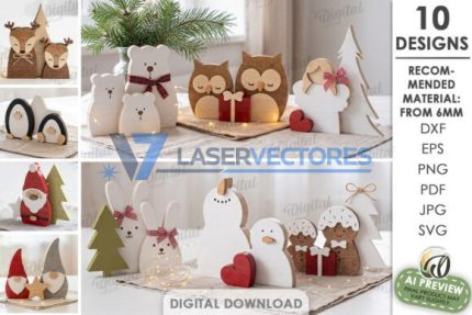 Paquete de soportes para figuras navideñas