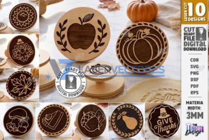 Paquete de sellos para galletas de Acción de Gracias