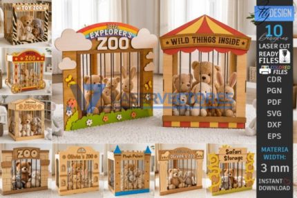 Set de almacenamiento de animales de peluche