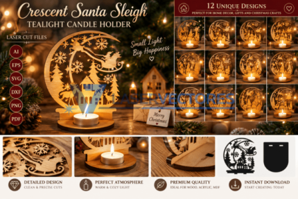Vela de té Crescent Santa Seligh