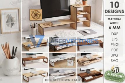 Juego de estantes para monitores