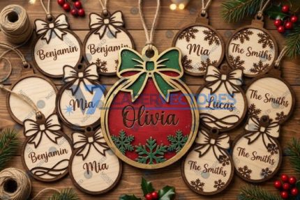 Paquete de adornos navideños personalizados