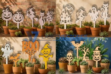 Paquete de estacas para plantas de Halloween