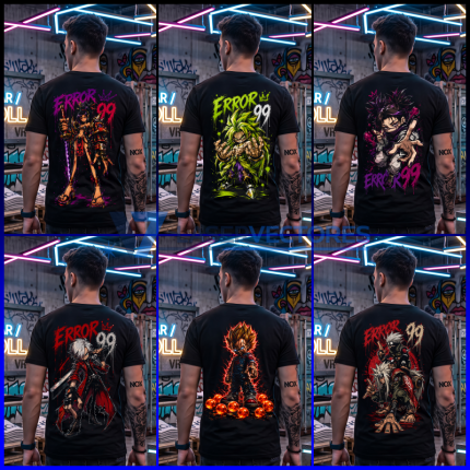 Camisetas error 99 anime