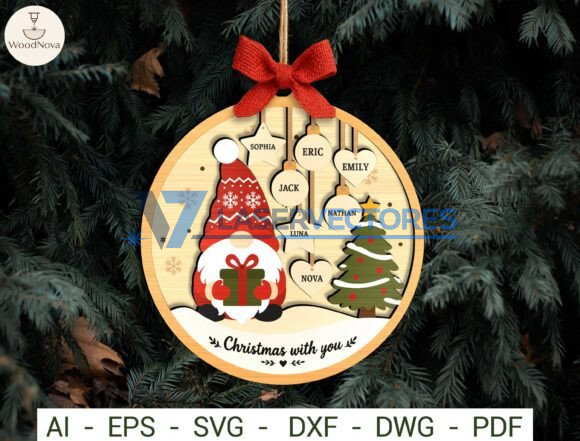 Adorno navideño de gnomo personalizado - Imagen 3
