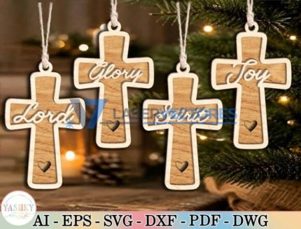 Paquete de adornos navideños cristianos