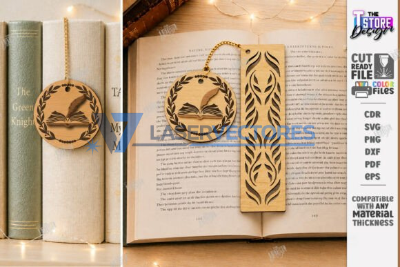 Marcapáginas de madera con dije - Imagen 6