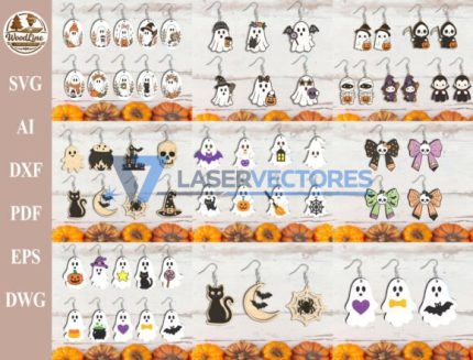 Paquete de pendientes de fantasmas de Halloween