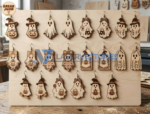 Paquete de pendientes de fantasmas de Halloween - Imagen 2