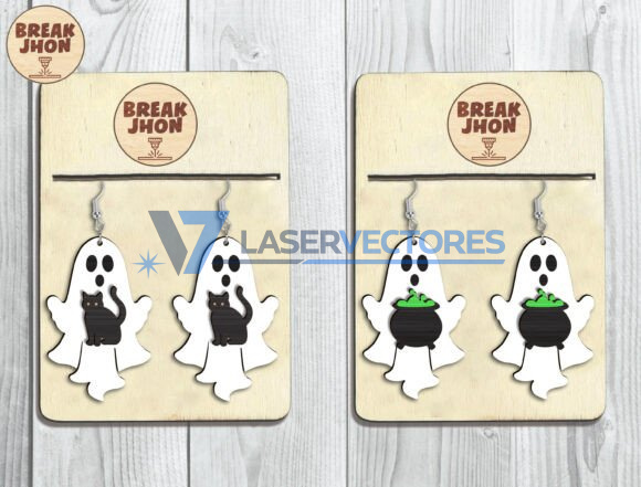 Paquete de pendientes de fantasmas de Halloween - Imagen 3