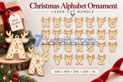 Adorno navideño con el alfabeto