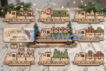 Paquete de trenes navideños