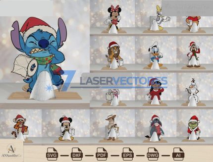 Pack de Portarrollos Navideños con Personajes Divertidos