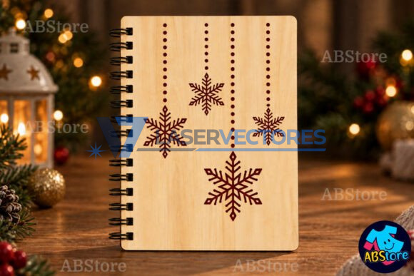 Cuaderno de madera navideño - Imagen 4