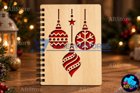 Cuaderno de madera navideño - Imagen 7