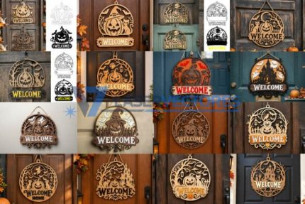 Paquete de letreros de puerta de Halloween