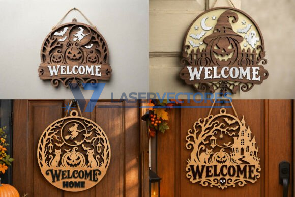 Paquete de letreros de puerta de Halloween - Imagen 4