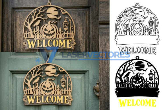 Paquete de letreros de puerta de Halloween - Imagen 8