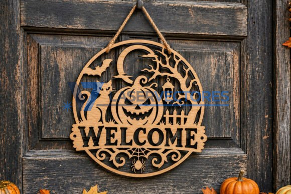 Paquete de letreros de puerta de Halloween - Imagen 9