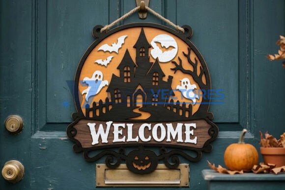 Paquete de letreros de puerta de Halloween - Imagen 11