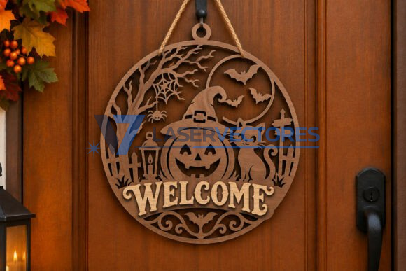 Paquete de letreros de puerta de Halloween - Imagen 16