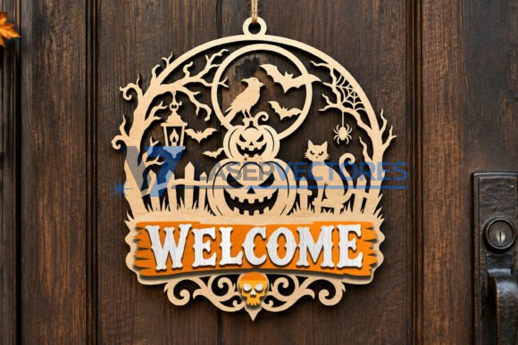 Paquete de letreros de puerta de Halloween - Imagen 17