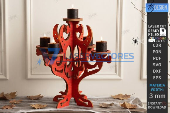 Paquete de portavelas de Halloween - Imagen 4
